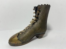 ANTIQUE BRASS ADVERTISING ELDERKIN TAYLOR & CO FINE SHOES picture