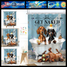 Funny Dachshund Dog Shower Curtain 60x72 Kids Cute Animal Bathroom Decor picture