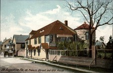 St Francis Street & Old House ~ St Augustine Florida ~ unused c1905 UDB postcard picture