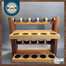 BGwoodworx Walnut & Cherry 10 Slot Pipe Rack - Rack Only picture