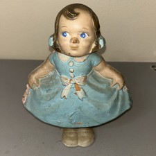 Antique 1930s Paper Mache Bobbie Mae Swing N Sway Nodder Swayer Doll READ picture