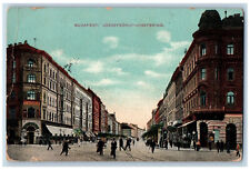 Budapest Hungary Postard Jozsef Korut-Josef Ring Street View 1912 Posted picture