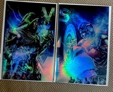 2 Bk Set Fame: Chris Evans & Robert Downey Jr. - Captain America Vs Dr Doom FOIL picture