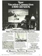 1988 Bahamas Yachting Services Custom Irwin 52 Yacht Charter vintage Print AD picture