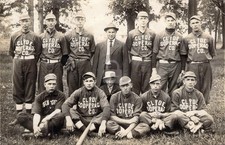 1913 Clyde Ohio Clyde Cooperage Baseball team RPPC Photo Postcard COPY picture