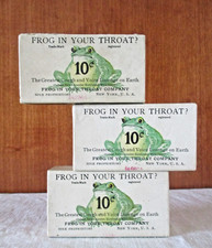 3 Antique Frog In Your Throat Lozenges Boxes picture