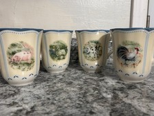 Lenox Provençal Garden Cow Rooster Lamb Pig Mugs French Country Farmhouse- “4” picture