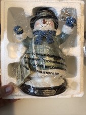 Thomas Kincade Home for the Holidays Snowman Bradford Exchange New In Box picture