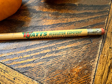 Vtg Watts Regulator Company Advertising Pencil with Eraser - Yellow Green Red picture