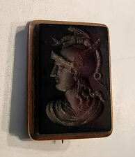 Antique Onyx Intaglio Roman Soldier Brooch/Pin w/Dacian Draco Ensign Set in Gold picture