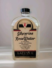 Vintage LATIMER PERFUMER Glycerin And Rose Water 16 oz Bottle 1930s Antique  picture