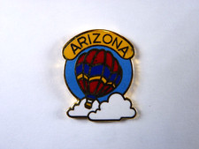 Arizona Hot Air Balloon in Clouds Small Gold Tone Lapel Pin - G2 picture