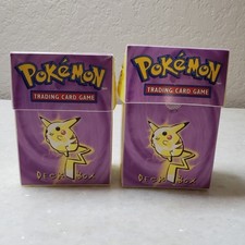 Vintage Pokemon Pikachu Mew Deck Box Only 1999 (Lot of 2) picture