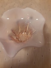 Duncan Miller glass vase, white top edge picture
