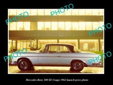 OLD 8x6 HISTORIC PHOTO OF 1962 MERCEDES BENZ 300 SE COUPE LAUNCH PRESS PHOTO picture