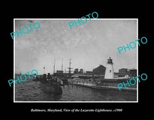 Baltimore Maryland The Lazaretto Lighthouse c1900 Old Large Historic Photo picture