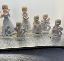 Lefton The Christopher Collection Birthday Girl Figures VTG 2 3 4 5 11 13 picture