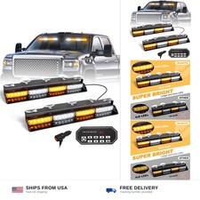 604N Emergency Dash Strobe Lights: 2x16.8 inch Amber White Security picture