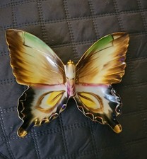 Ceramic Butterfly Trinket Dish Wall Art Hand Painted 5