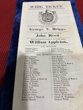 1850 Massachusetts WHIG Party TICKET George Nixon Briggs For Governor. Political picture