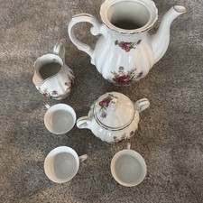 Vtg Made in Occupied Japan SGK Teapot: Roses Floral Art Deco Beautiful  SET picture