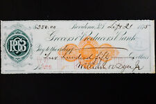 Grocers Producers Multicolored 1875 Bank Check picture