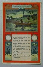 PAUL REVERE'S RIDE No. 2 Patriotic Americana DB Postcard Unposted 8887 picture