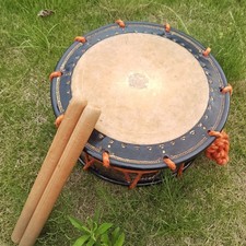 Vintage Japanese Taiko Wadaiko Shime Daiko Drum Bachi Sticks Percussion picture