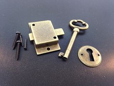Grandfather Clock Door Lock Key Set Antique Finish  picture