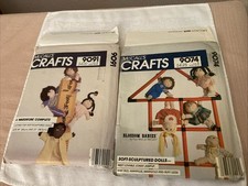 McCalls Crafts 9091/9074 Doll Clothes Sewing Pattern Vintage 1984 CUT/Set Of 2 picture
