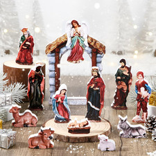 12 Pcs Christmas Nativity Scene Set, Sacred Style picture