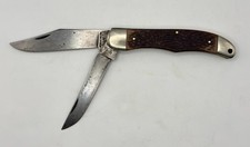 Schrade Walden 225H Folding Hunter Knife Vintage Carbon Steel Delrin Handles picture