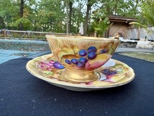 American Beauty Hand Painted Teacup And Saucer-RARE  picture