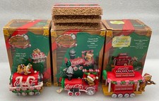 1996 & 1997 Enesco Treasury Coca-Cola Christmas Train Ornaments - Lot of 3 picture