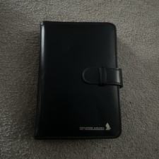 RARE 1980s Singapore Airlines Black Filofax Diary with Planner Binder 89  91  96 picture