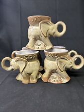 Vintage Frankoma Republican GOP Mugs Elephant Mugs 1973 Nixon Agnew Set Of 5 picture
