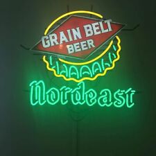 Grain Belt Nordeast Beer Neon Light Sign Lamp Wall Decor Man Cave Bar 24