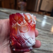 Vintage 1960 imperial Slag Glass Toothpick Holder. Excellent shape,  decor  picture