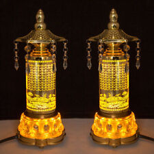 A Pair Electric Warp Wheel Lamp LED Buddha Lamp Is Inserted picture