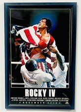 Rocky IV 4 Movie Poster Black Frame:11 x 17: Sylvester Stallone, Boxing, Philly picture
