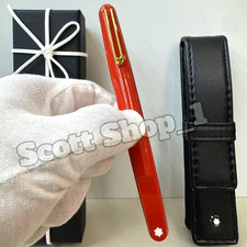 MONTBLANC M Series Orange Gold Magnetic Cap Fountain Pen Luxury Rare picture