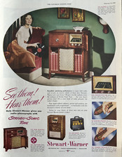 1948 Stewart Warner AM FM Radios Phonographs Television Allegro VTG Print Ad picture