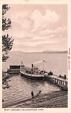 Steamship Zillah Steamer Boat Yellowstone Park Haynes Wrecked Vtg Postcard F10 picture