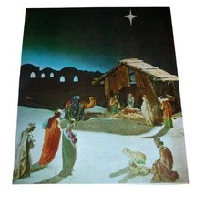 Vintage 50s Christmas Church Bulletin Program Nativity Ephemera Dr Harry Parrott picture
