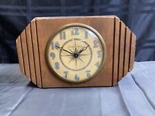 Vintage Mid Century Modern Commodore Wall Clock Mantel Table Clock MCM picture
