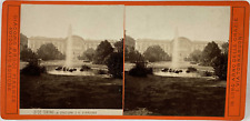 Brogi, Stéréo, Italy, Turin, the Station and the Garden Vintage stereo card,  picture