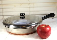 Pre-1968 Revere Ware Copper Bottom Pot Fry Pan 12