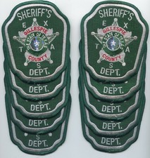 GILLESPIE COUNTY TEXAS POLICE Patch Lot 10 police patches SHERIFF POLICE PATCH picture