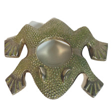Frog Paperweight Brass & Magnifying Glass Dual Purpose Desk Tool picture