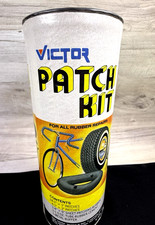 Vintage Victor Rubber Patch Kit In Composite Canister Everything Included picture